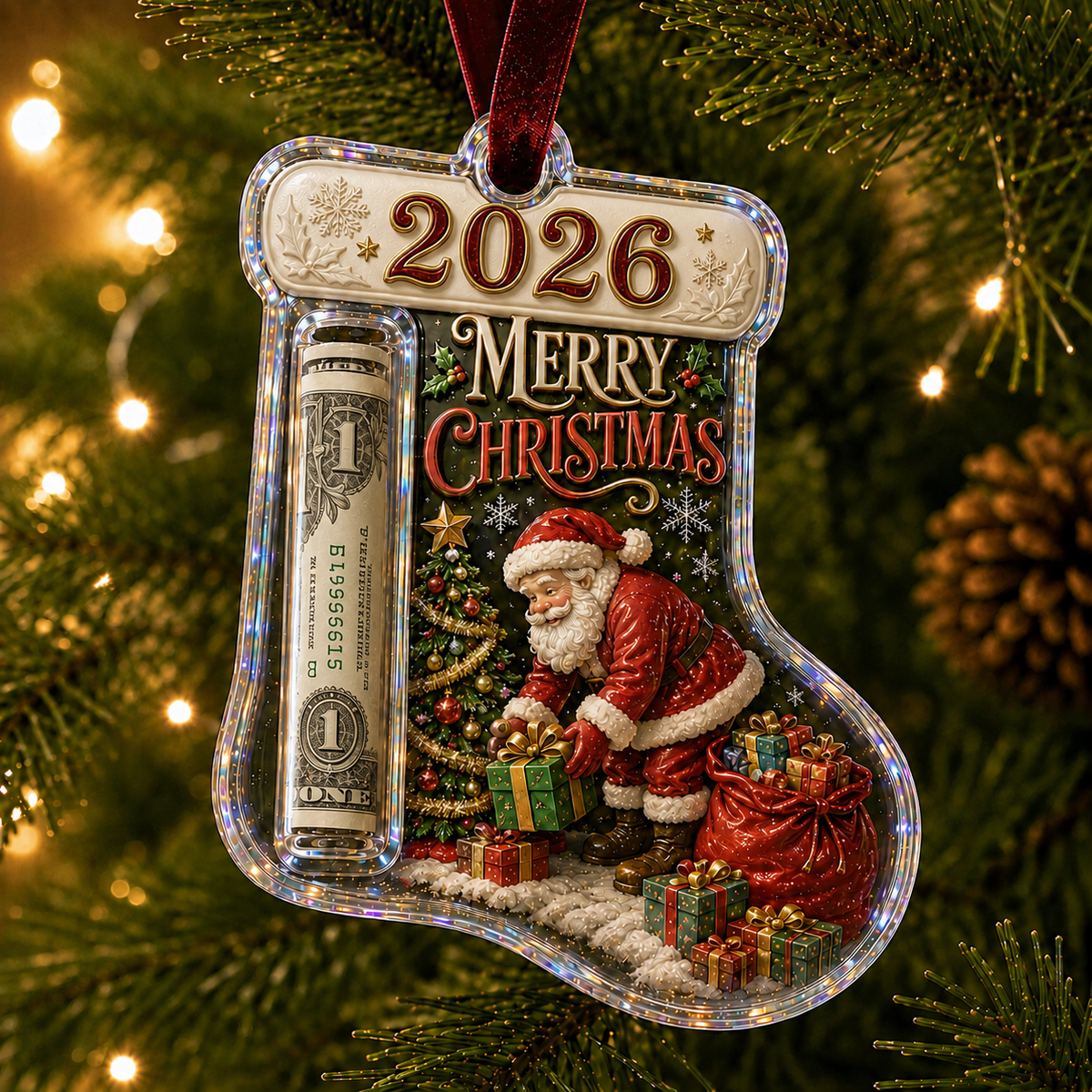 ๐
2026 Christmas Gift 50% Off--Cash Clip Christmas Tree Ornament โ Novelty Holiday Money Gift Clip | 9 Festive Styles