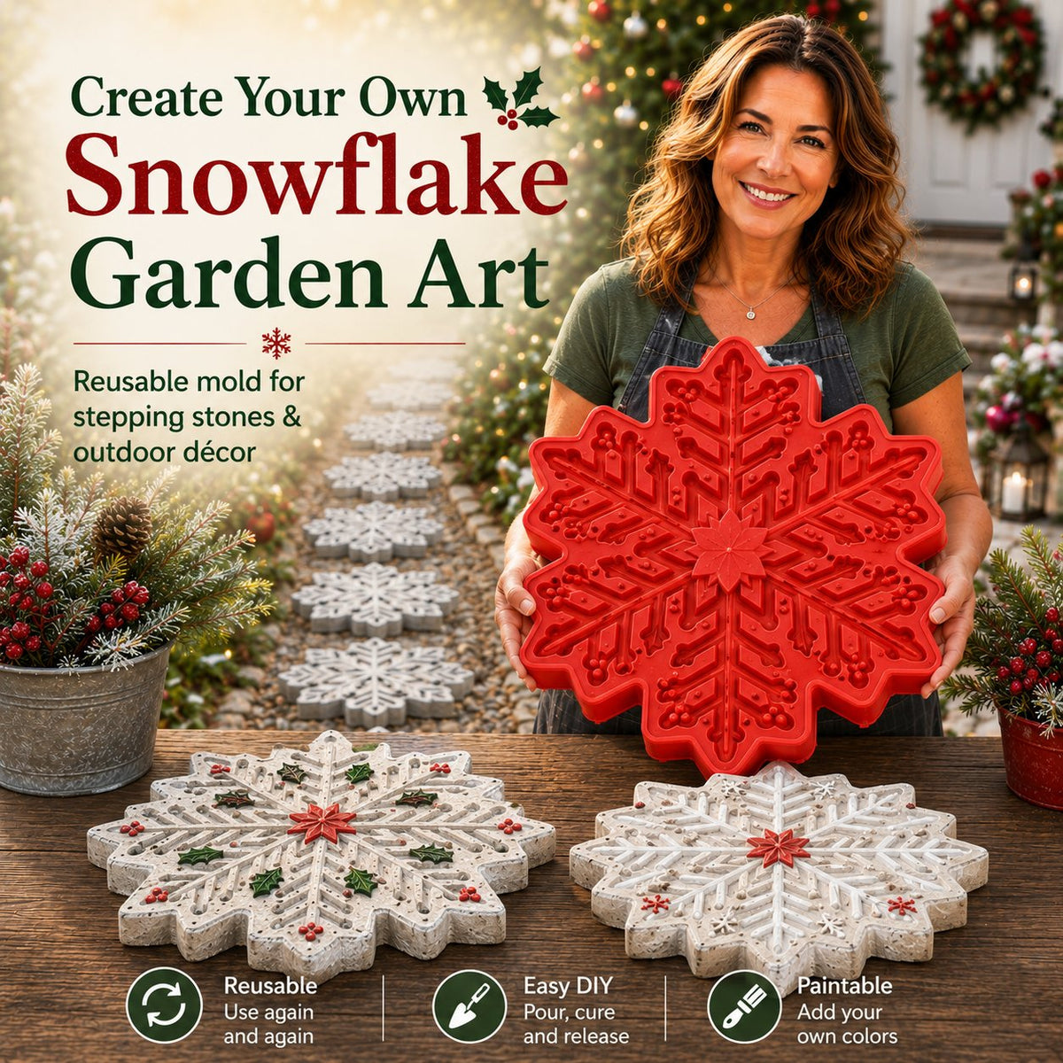 💥 LAST DAY 60% OFF - 🌻 Reusable Garden Art Mold – Make Your Garden Truly One of a Kind (📦Buy 2 Free Shipping)