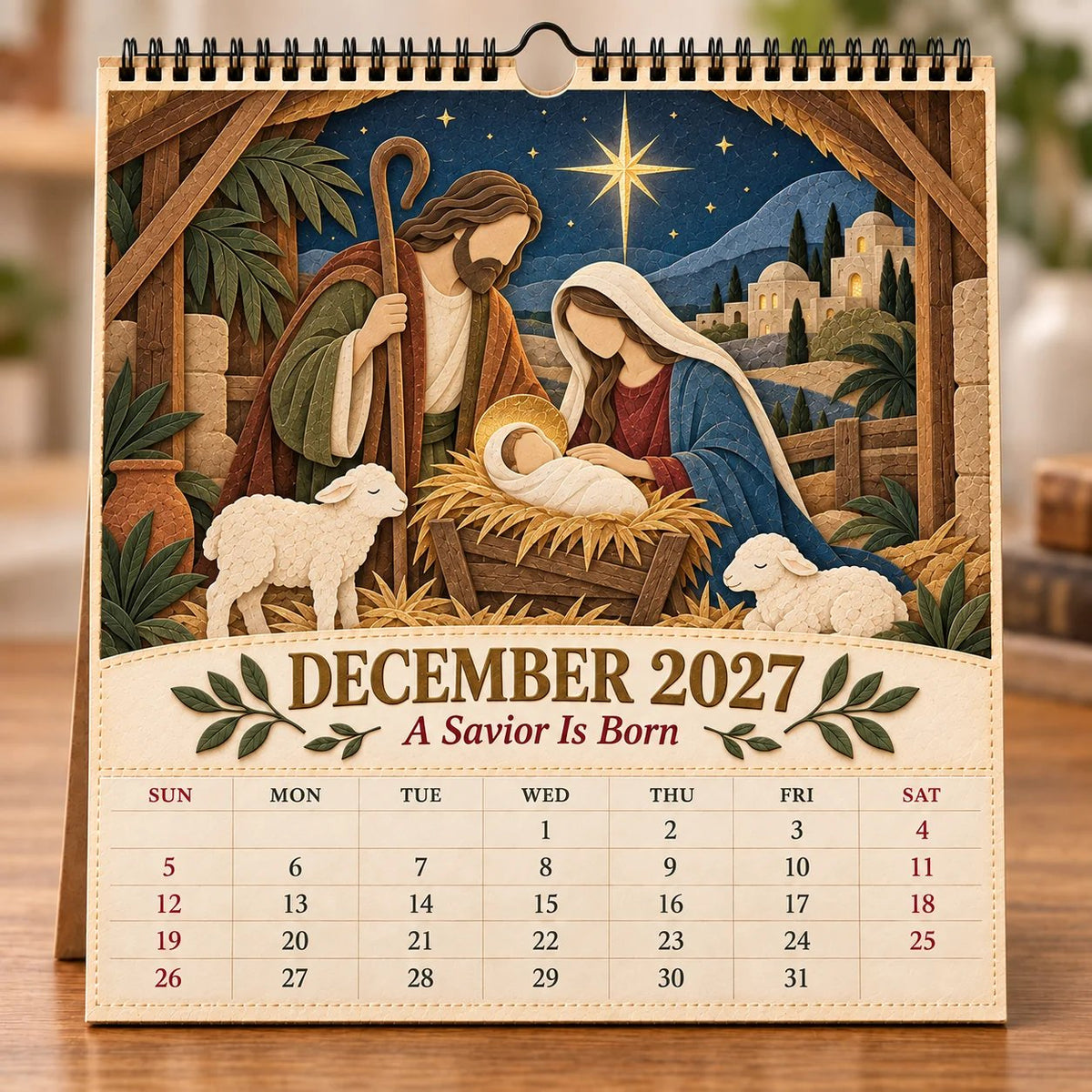 ✝️✝️ 2027 Walking With Jesus Wall Calendar