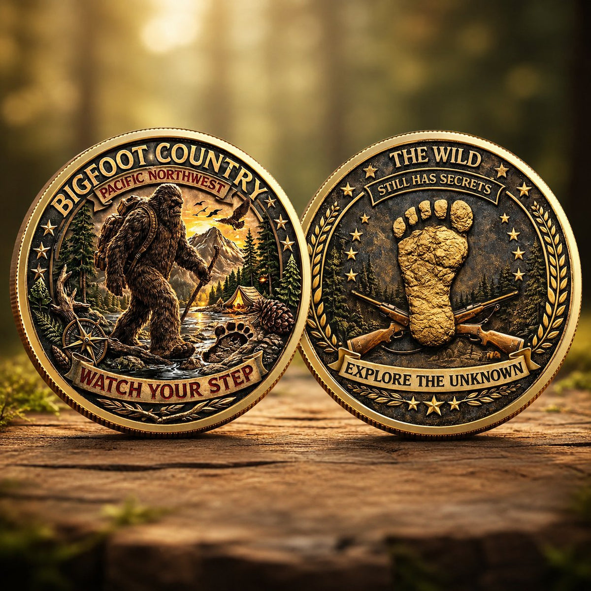 🦶Bigfoot Country Vintage Embroidered Cap – Free Collector Coin Included
