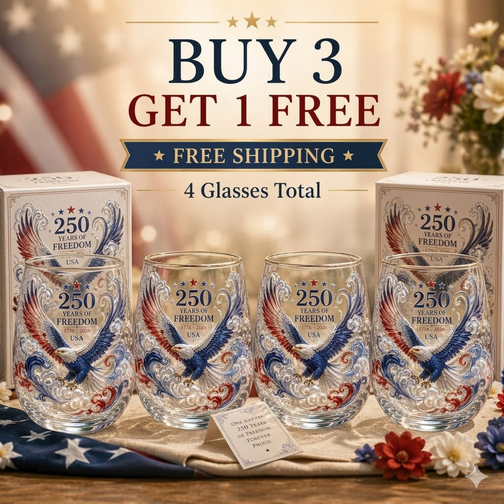 🦅Limited Edition 2026 USA 250 Years of Freedom Eagle Glass