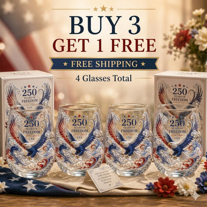 🦅Limited Edition 2026 USA 250 Years of Freedom Eagle Glass