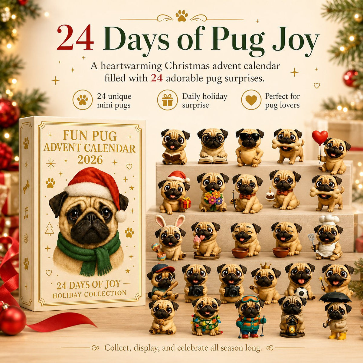 2026 Fun Pug Advent Calendar🎄🐶
