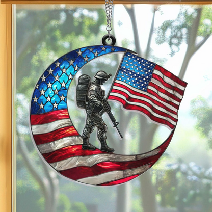 💟🇺🇸 American Military Suncatcher – A Light of Tribute for Vietnam Veterans
