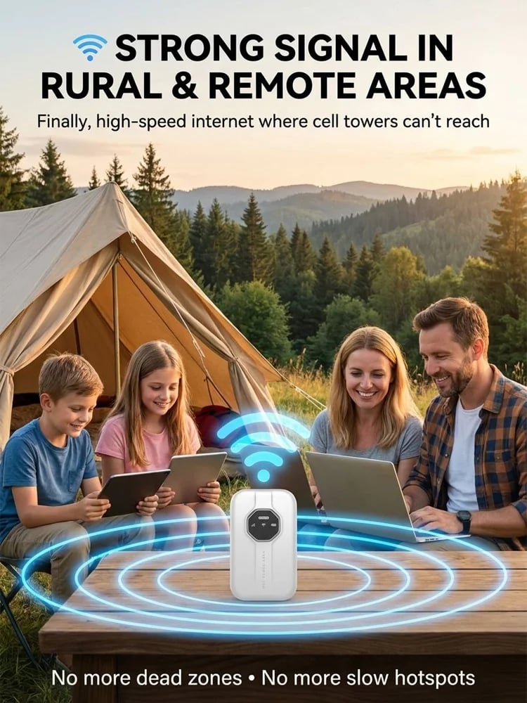 [Global Coverage, Free for Life] Boundless Portable Wi-Fi– 🛡️No Contract, No Hidden Costs
