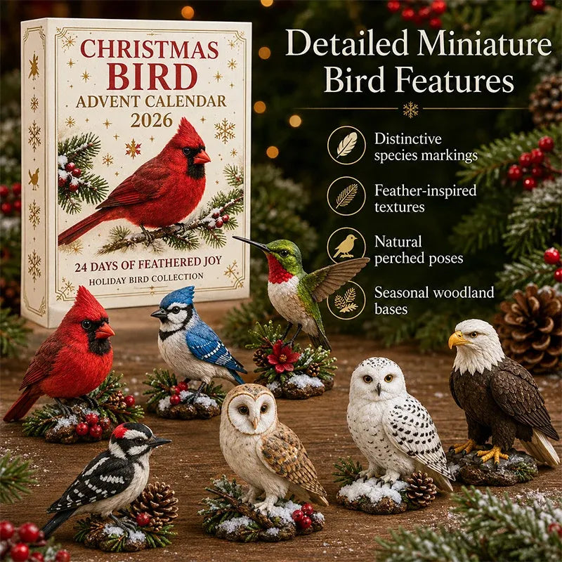 🎅 2026 Christmas Gift 50% Off--🐦🎄 Christmas Bird Advent Calendar 2026 – 24 Days of Feathered Joy 🎁✨