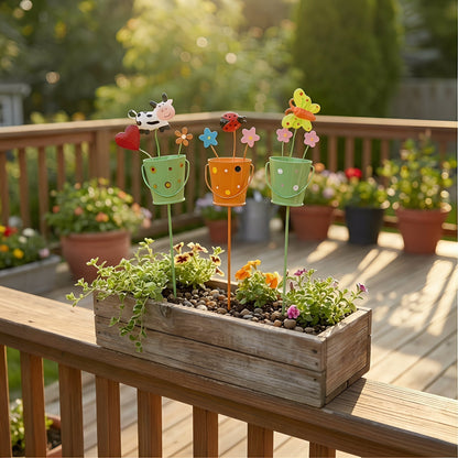 🔥Last Day 49% OFF-🌱Set of 3 Metal Flower Pot Garden Stakes