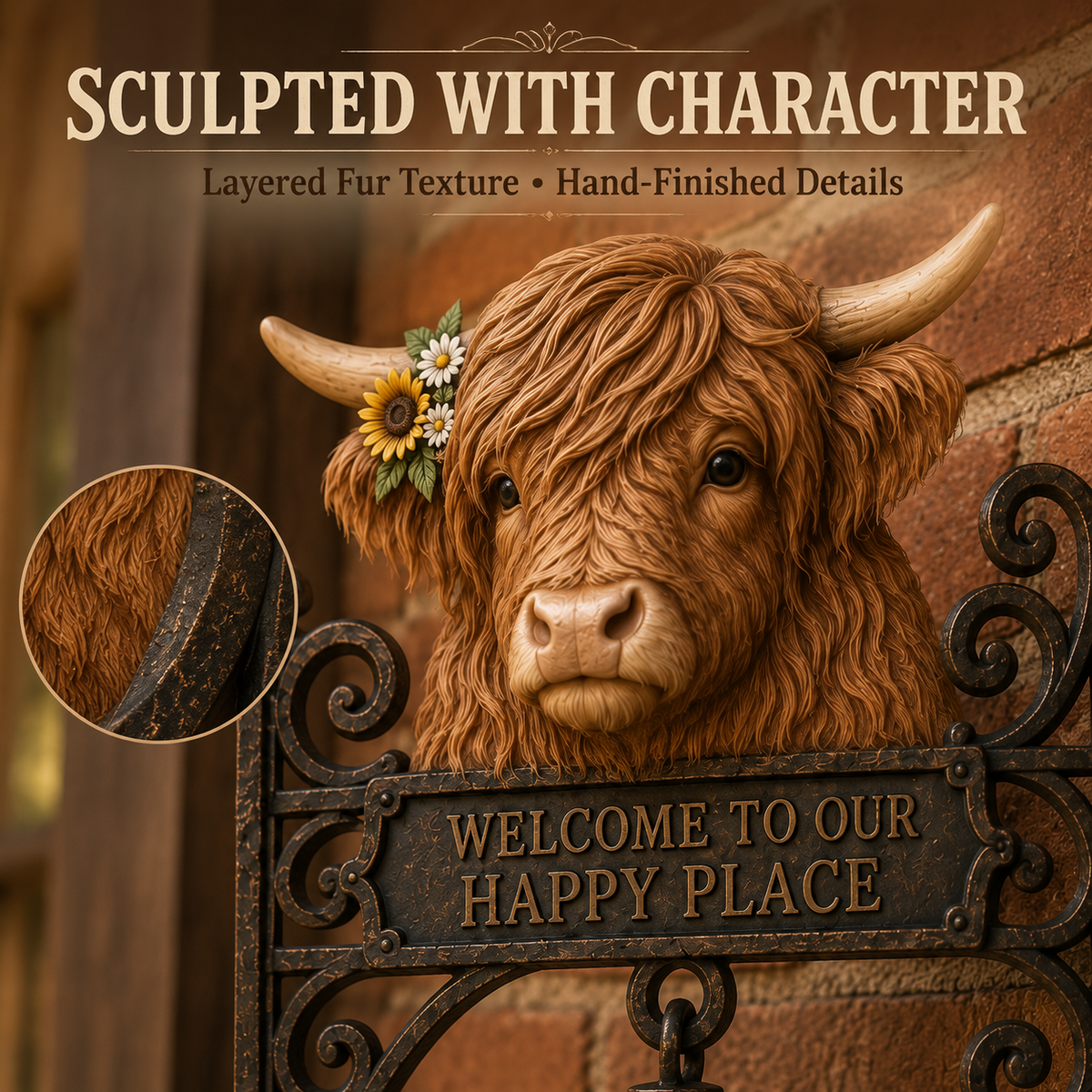 🎅 2026 Christmas Gift 50% Off--🐂Highland Cow Farmhouse Welcome Bell🔔