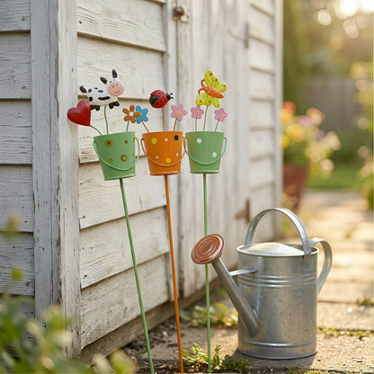 🔥Last Day 49% OFF-🌱🌱Set of 3 Metal Flower Pot Garden Stakes