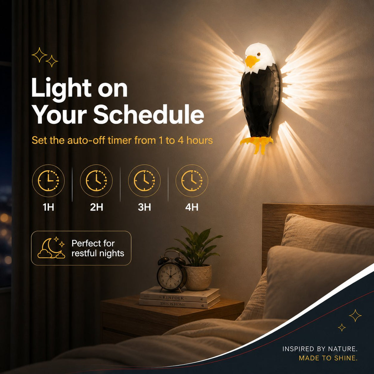 Sovereign Glow: The Elite Bald Eagle Wall Luminaire