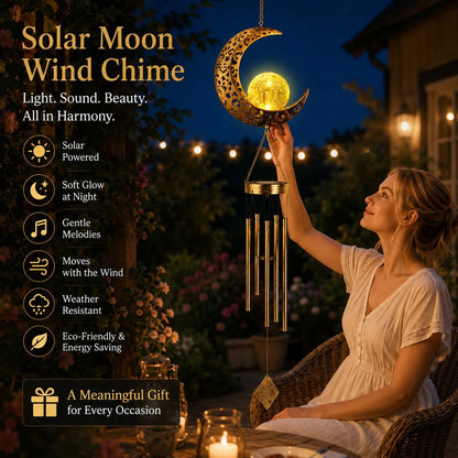 🌙✨ Moon Courtyard Solar Wind Chime