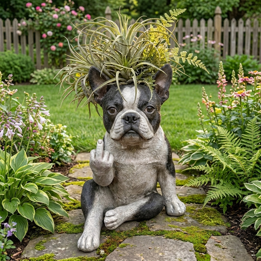 🐶🐶Boston Terrier Planter — Instantly Infuse Your Plants with Personality 🌿