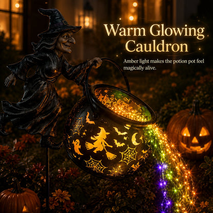 🧙‍♀️🧙‍♀️Halloween Witch Cauldron Garden Light