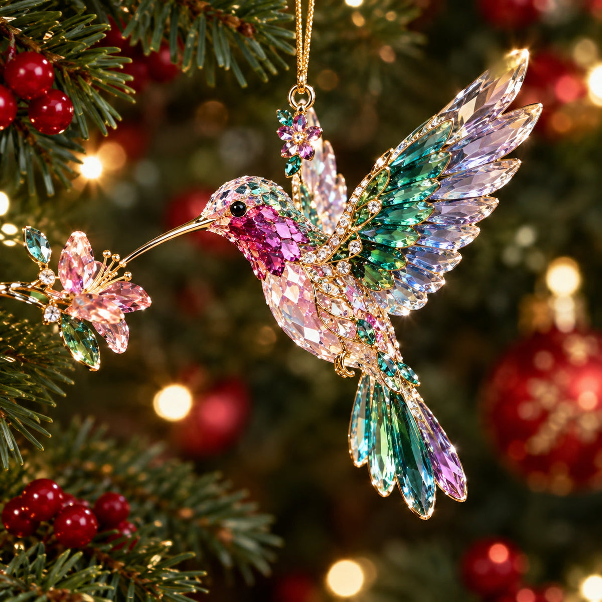 🎅 2026 Christmas Gift 50% Off--💎 Luxury Crystal-Style Christmas Ornaments | Sparkling Gemstone Peacock, Butterfly & Bird Tree Decorations for Elegant Holiday Décor 🎄✨