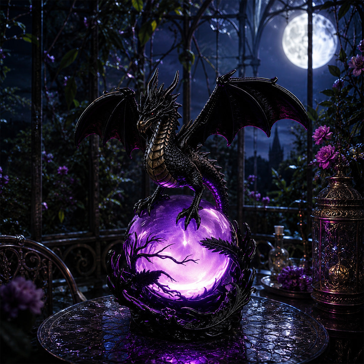 🔥 TODAY ONLY 70% OFF – Gothic Dragon Orb Lamp, Mystical Table Light