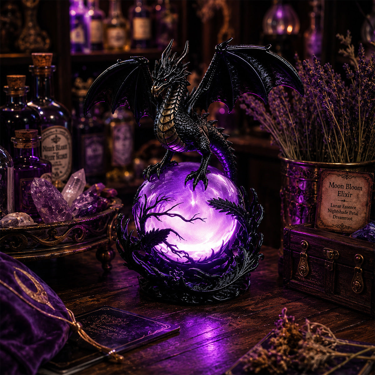 🔥 TODAY ONLY 70% OFF – Gothic Dragon Orb Lamp, Mystical Table Light