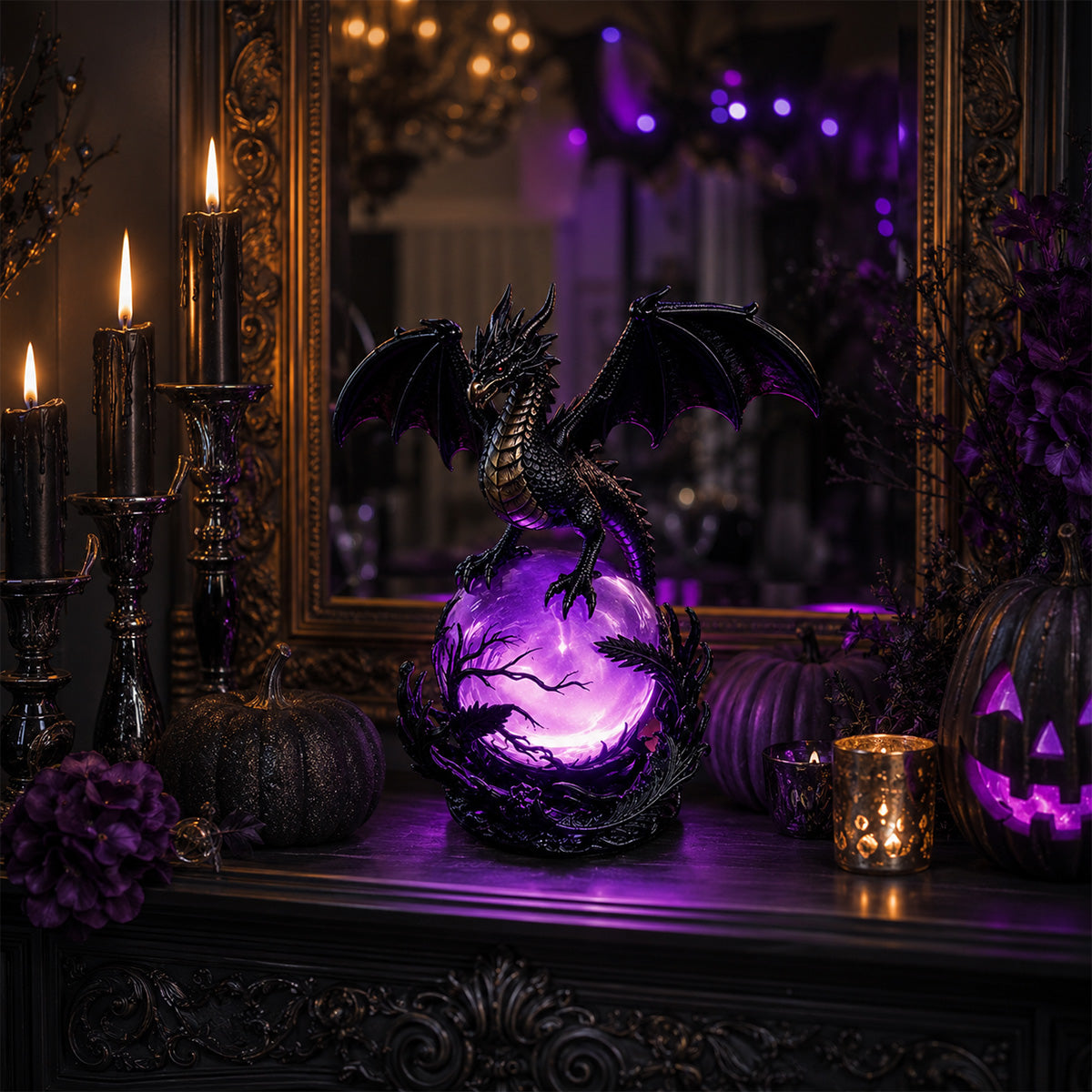 🔥 TODAY ONLY 70% OFF – Gothic Dragon Orb Lamp, Mystical Table Light