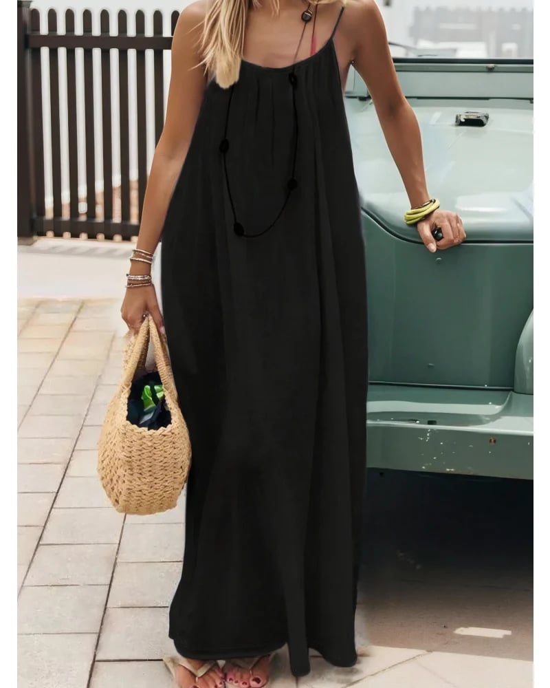 🎁Last Day Promotion 60% OFF👗Sexy Backless Easy Flow Maxi Dress-Radiate feminine charm!