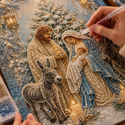 💥🏆🏆Nativity Scene Diamond Painting Kit | Jesus Christ Christmas Faith Art Decor