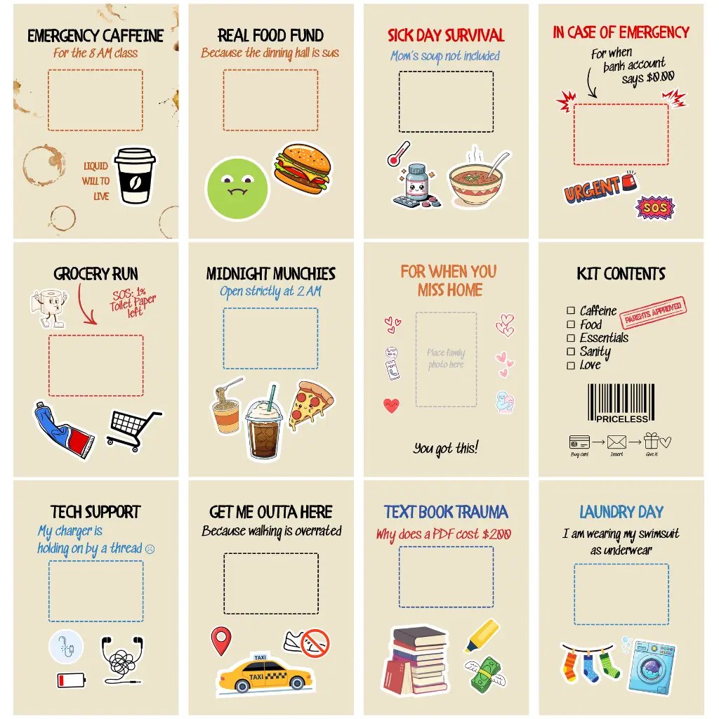 📚The 'For When..' College Survival Kit Gift Card Book🎓️❤️