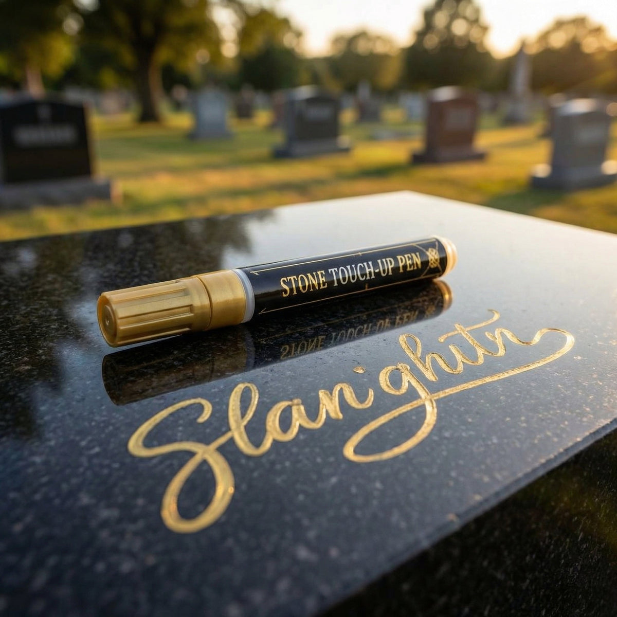 🖋️🖋️Golden Tombstone Marker Pen for Restoring Faded Grave Inscriptions