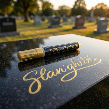 🖋️🖋️Golden Tombstone Marker Pen for Restoring Faded Grave Inscriptions