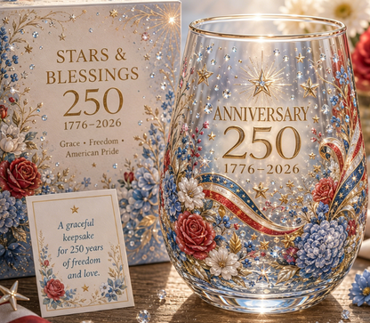 America 250th Anniversary Glass Tea Cup Collection