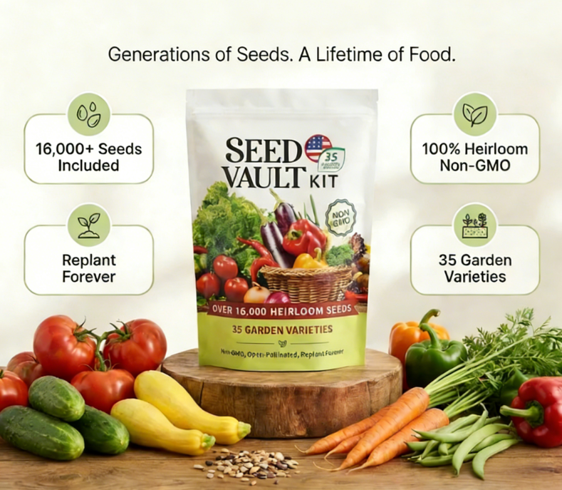 🚨 Grow Your Own Organic Veggies At Home |35-Variety Seed Vault Kit🥦🥬🫑🌽🥔