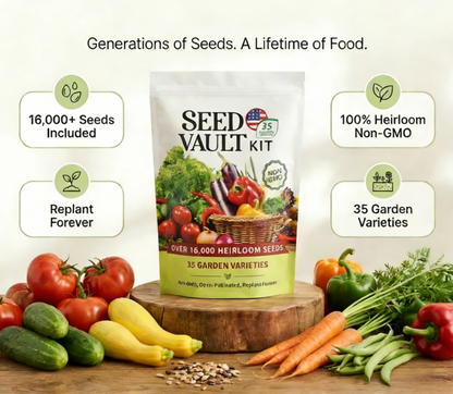 🚨 Grow Your Own Organic Veggies At Home |35-Variety Seed Vault Kit🥦🥬🫑🌽🥔