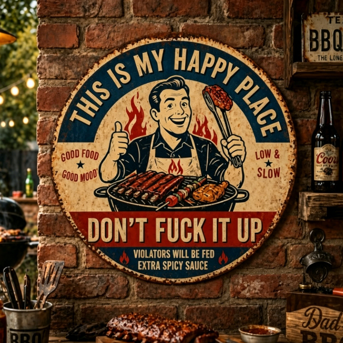 🌿🌿"This Is My Happy Place" Garden Metal Sign