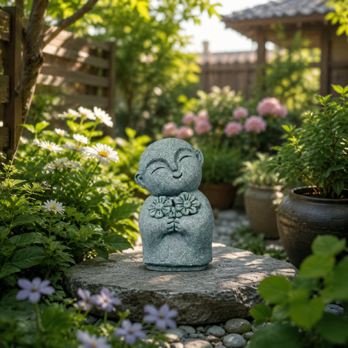 🧘Summer Sale 50% OFF🔥Handcrafted Mini Stone Zen Jizo Statue