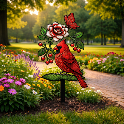 🌺🌺Summer Sale 50% OFF🔥Cardinal Art Garden Stake