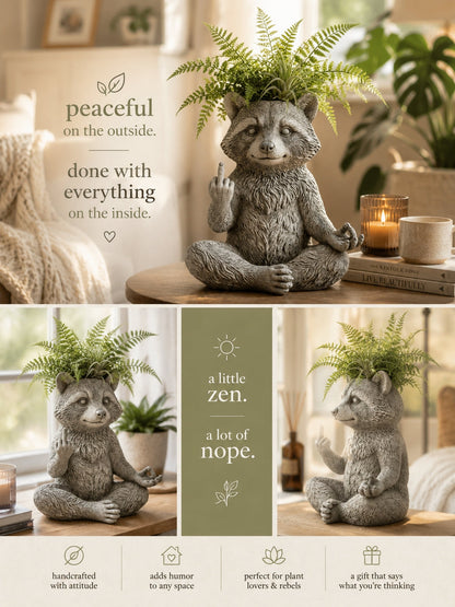 🌿🌿Raccoon Planter — Instantly Infuse Your Plants with Personality 🌿