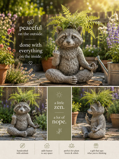 🌿🌿Raccoon Planter — Instantly Infuse Your Plants with Personality 🌿