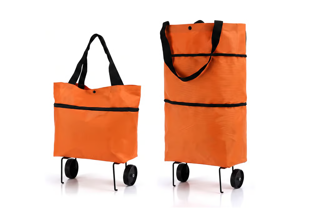 🛒 Large-capacity folding push-pull shopping bag - The perfect choice for large-scale shopping trips