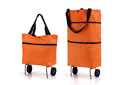 🛒 Large-capacity folding push-pull shopping bag - The perfect choice for large-scale shopping trips