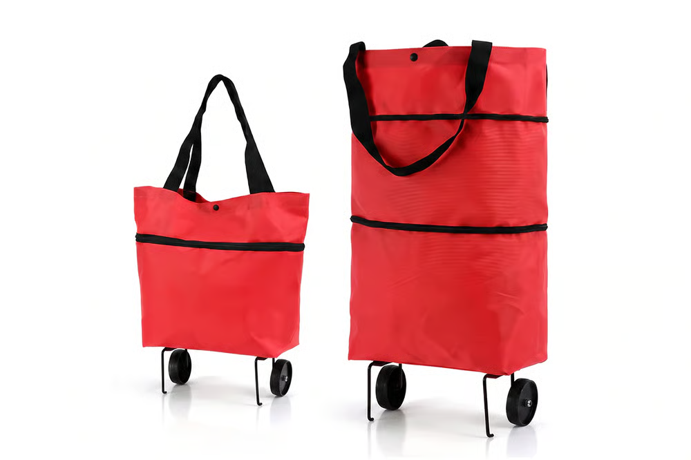 🛒 Large-capacity folding push-pull shopping bag - The perfect choice for large-scale shopping trips