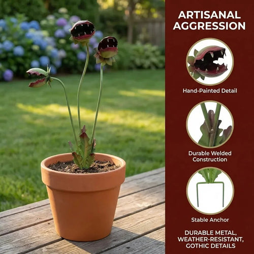 LAST DAY 59% OFF - 🌵Whimsical Metal Carnivorous Plant Garden Stake