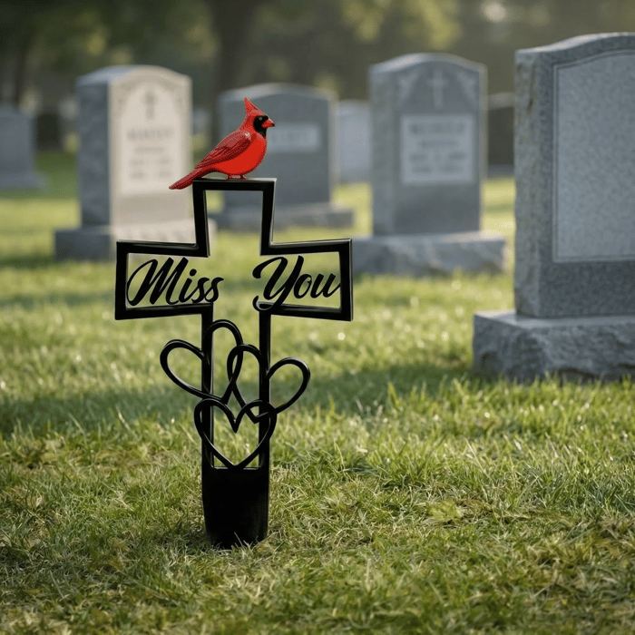 🐦LAST DAY 49% OFF -💖💖Metal Cemetery Memorial Plaque for Remembrance✝️