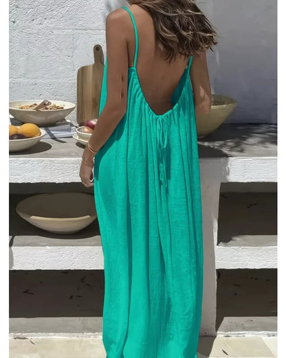 🎁Last Day Promotion 60% OFF👗Sexy Backless Easy Flow Maxi Dress-Radiate feminine charm!