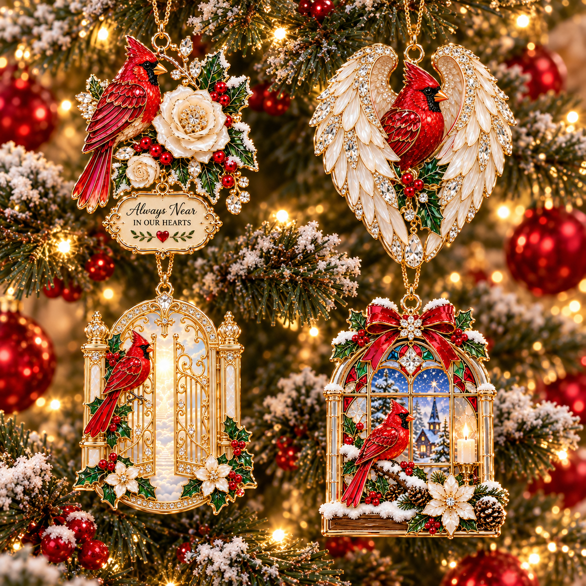 🎅 2026 Christmas Gift 50% Off--Cardinal Christmas Ornament –  Red Bird Holiday Keepsake, Meaningful Memorial Gift for Family & Loved Ones