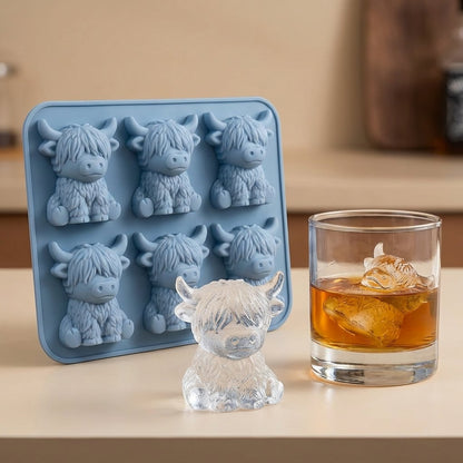 🐮 Mini Highland Cow Ice Cube Mold – Buy 2 Free Shipping