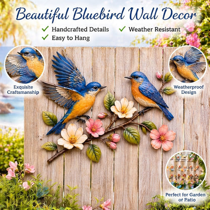 💐💐Last Day 50% OFF🔥 - Handcrafted  Metal Bluebird Wall Art