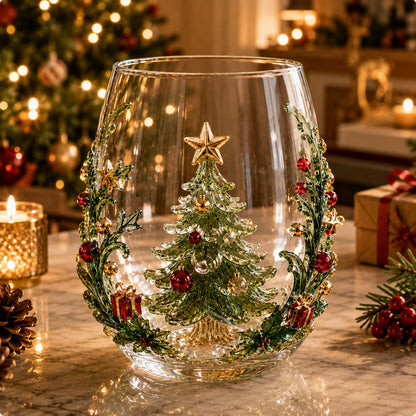 🎅🎅Magical Christmas Glass Cup Collection – Santa, Reindeer, Snowman & Christmas Tree