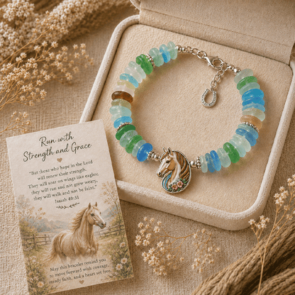 🩵 Sea Glass Blessing Bracelet