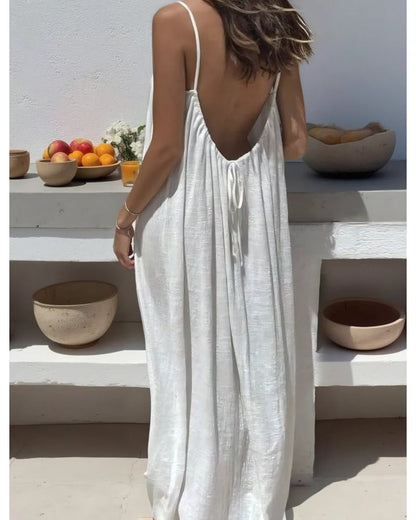 🎁Last Day Promotion 60% OFF👗Sexy Backless Easy Flow Maxi Dress-Radiate feminine charm!
