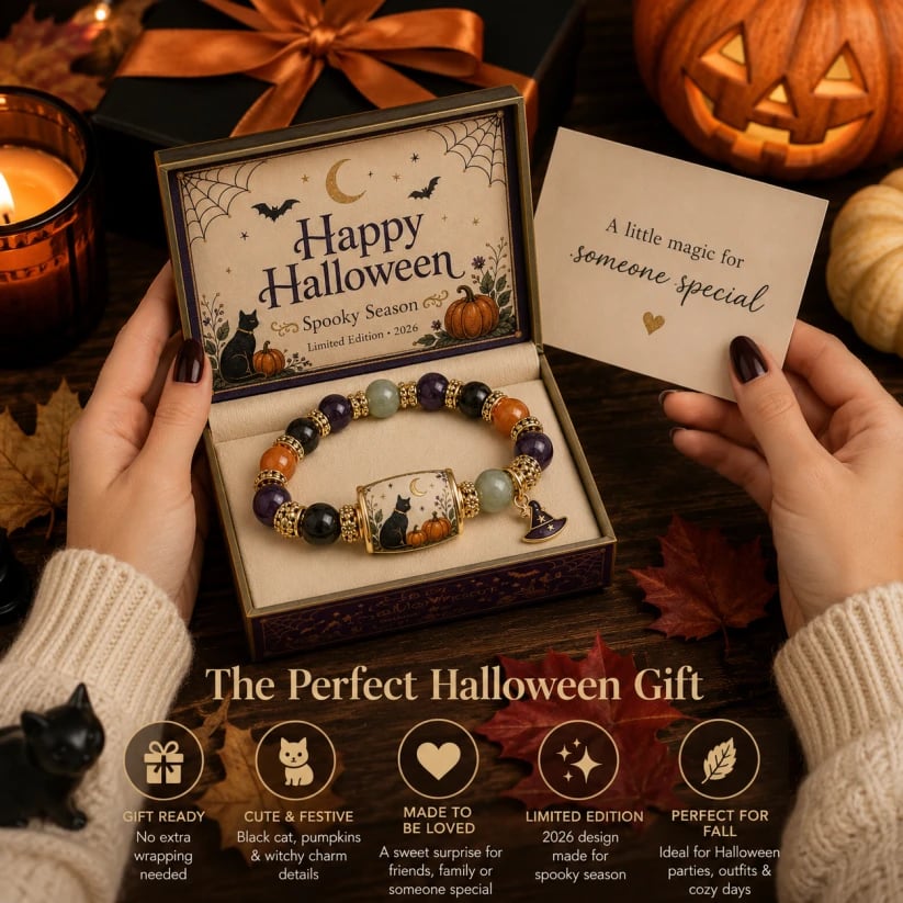 🎃🎃 Limited Edition Halloween Beaded Bracelet Set | Spooky Cute Gift Jewelry