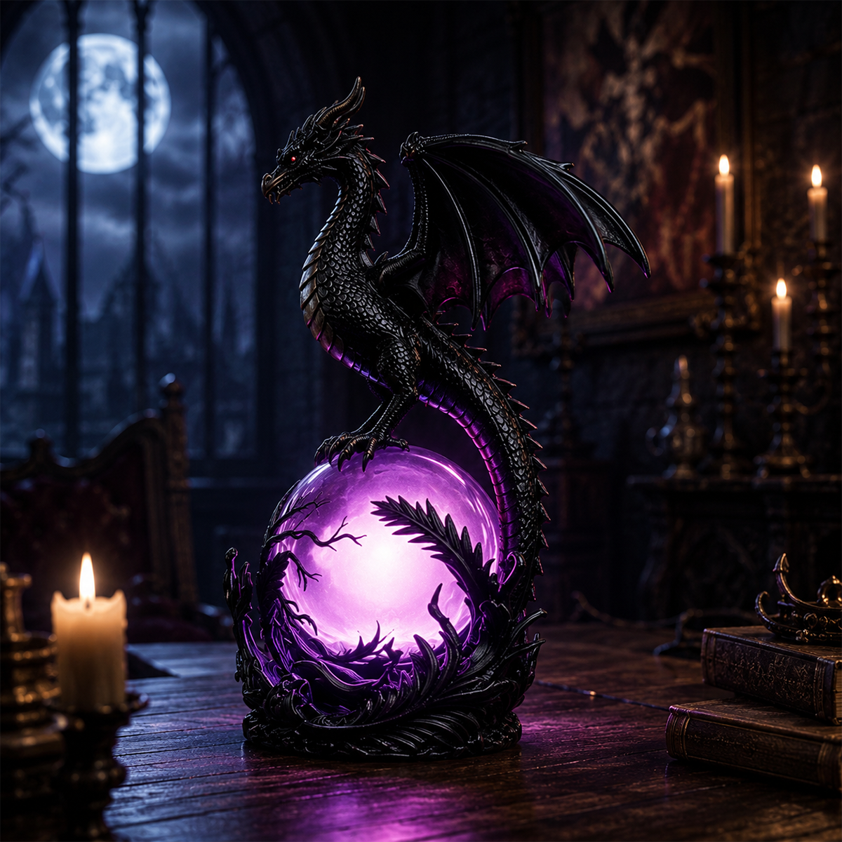🔥 TODAY ONLY 70% OFF – Gothic Dragon Orb Lamp, Mystical Table Light