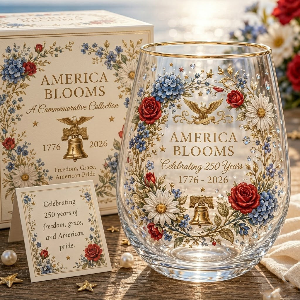 America 250th Anniversary Glass Tea Cup Collection