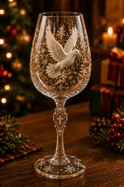 🎅🎅 2026 Christmas Gift 50% Off--✝️Faith & Grace 3D Christian Wine Glass Set – Meaningful Faith Gift🎁